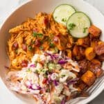 BBQ Chicken Bowls with Sweet Potatoes and Coleslaw (Whole30) Recipe