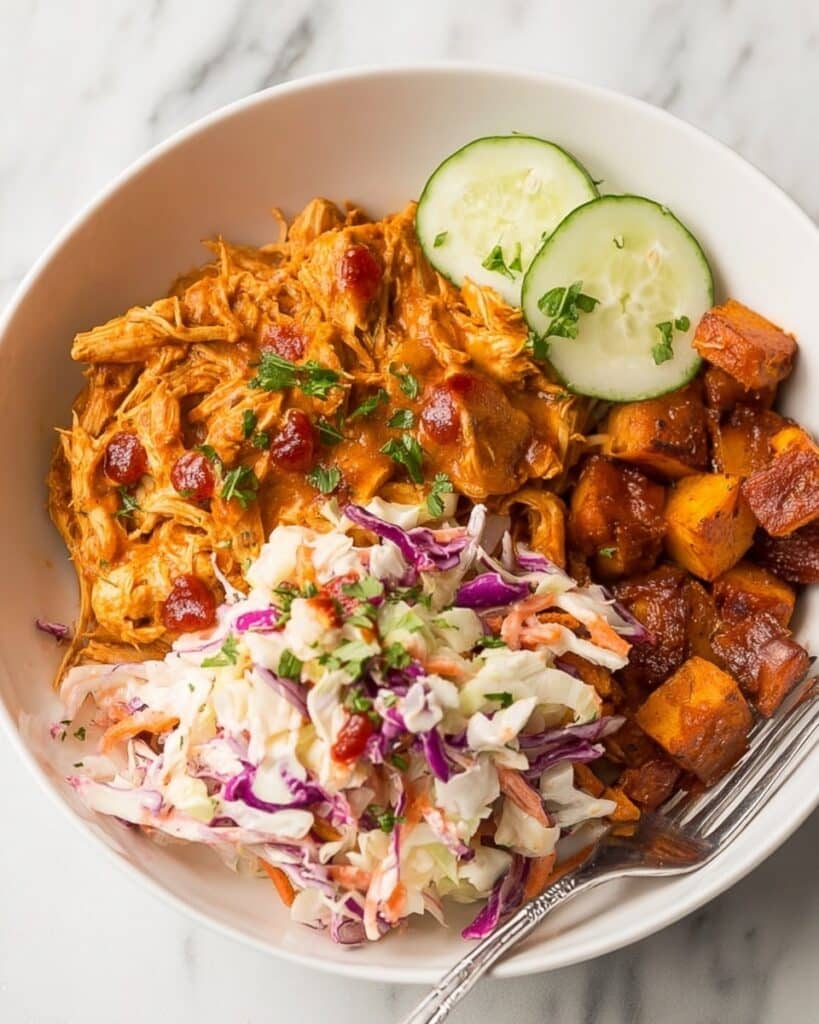 BBQ Chicken Bowls with Sweet Potatoes and Coleslaw (Whole30) Recipe