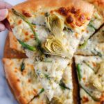 Asparagus Artichoke White Pizza Recipe