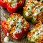 Buffalo Chicken Stuffed Peppers – Dairy-Free and Low Carb Recipe