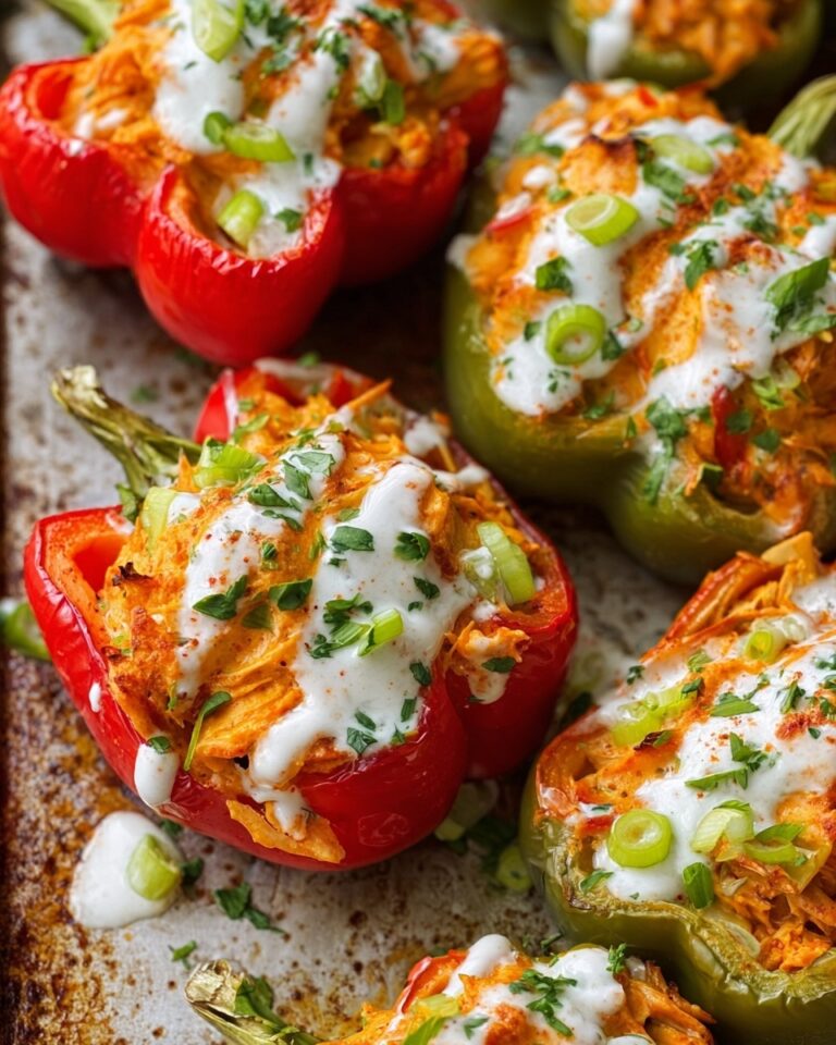 Buffalo Chicken Stuffed Peppers – Dairy-Free and Low Carb Recipe