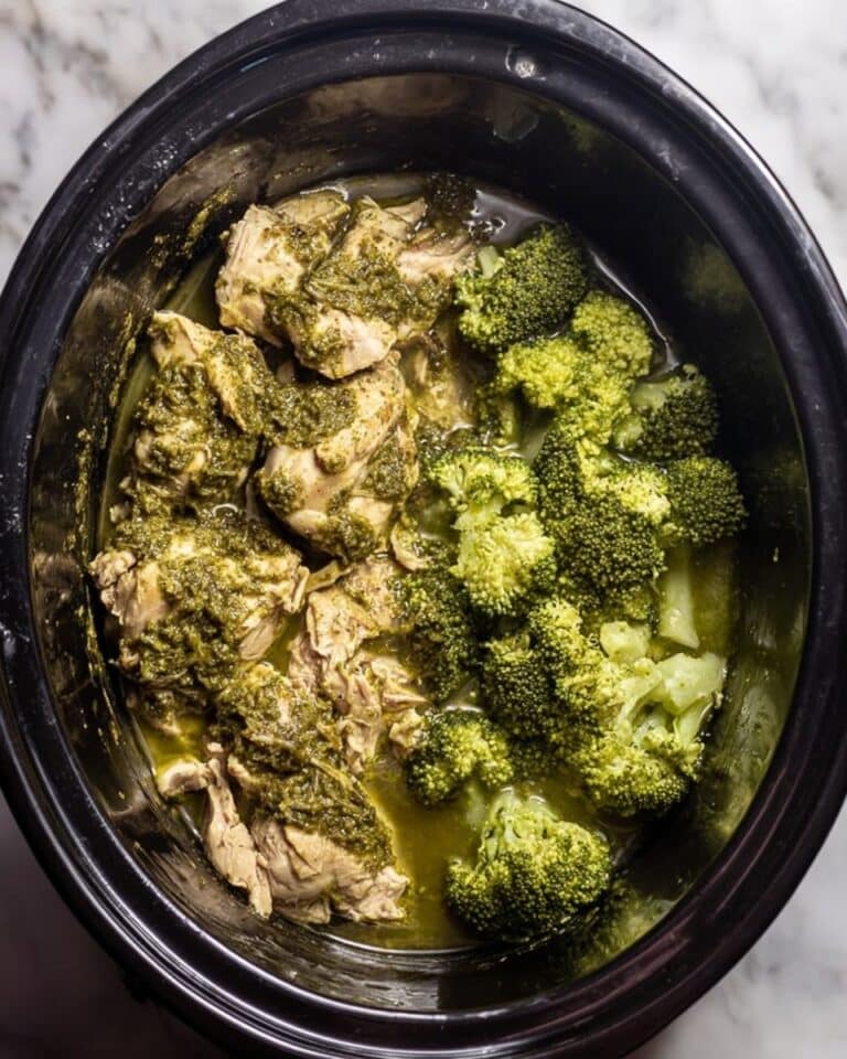 Crock Pot Pesto Ranch Chicken and Broccoli Recipe