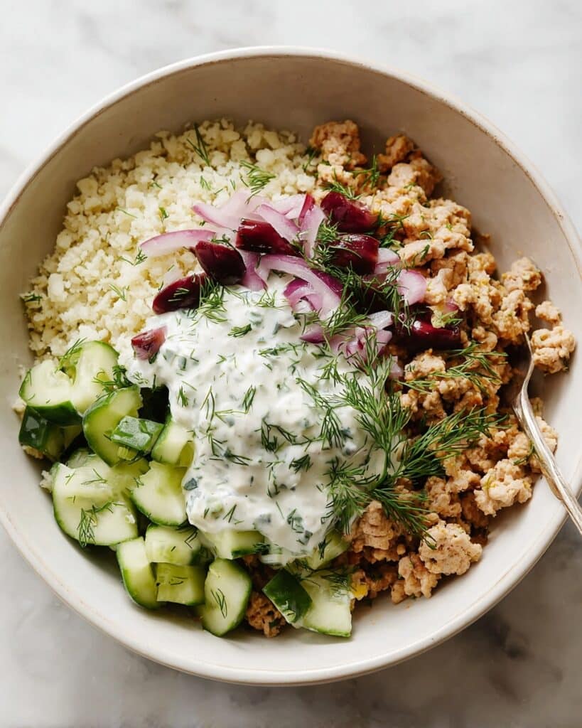 Healthy Greek Ground Chicken Bowls Recipe