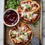 BBQ Chicken Pita Pizzas Recipe