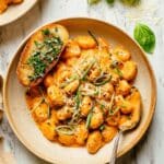 One Pan Creamy Tomato Gnocchi with Chicken Sausage Recipe