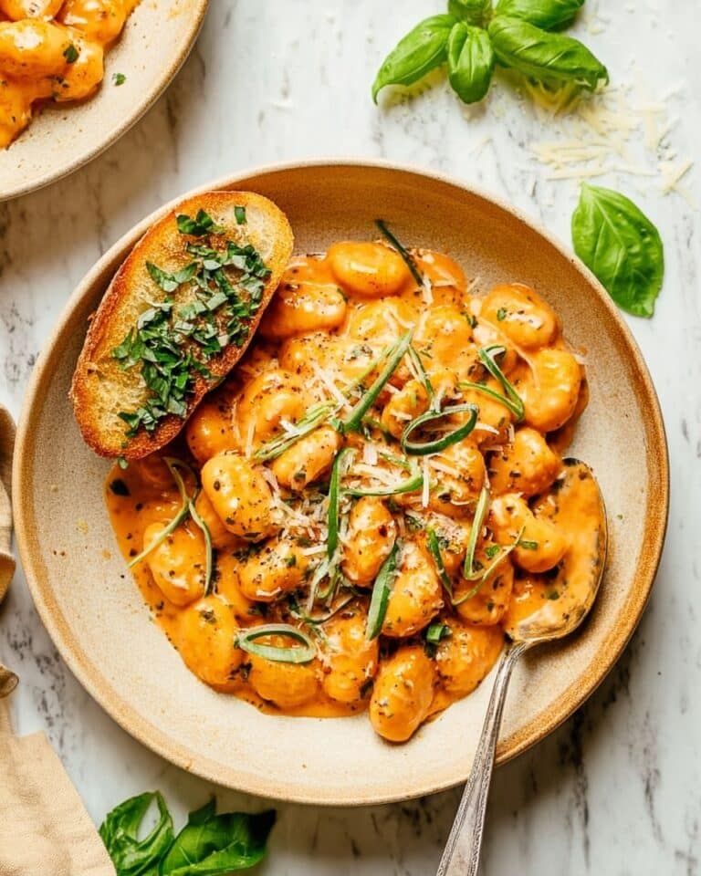 One Pan Creamy Tomato Gnocchi with Chicken Sausage Recipe