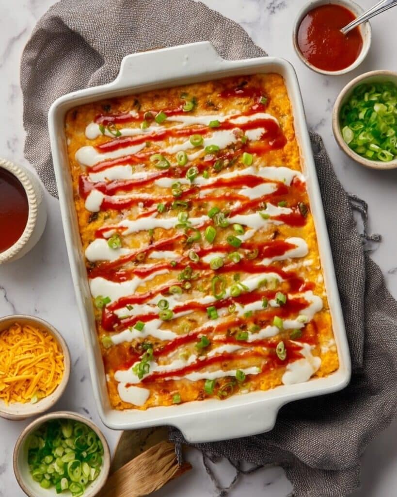 Creamy Buffalo Chicken Casserole (Keto & Whole30) Recipe