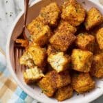 Crispy Nutritional Yeast Tofu Bites (Air Fryer or Oven) Recipe