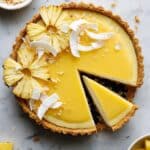 Pineapple Coconut Panna Cotta Tart Recipe
