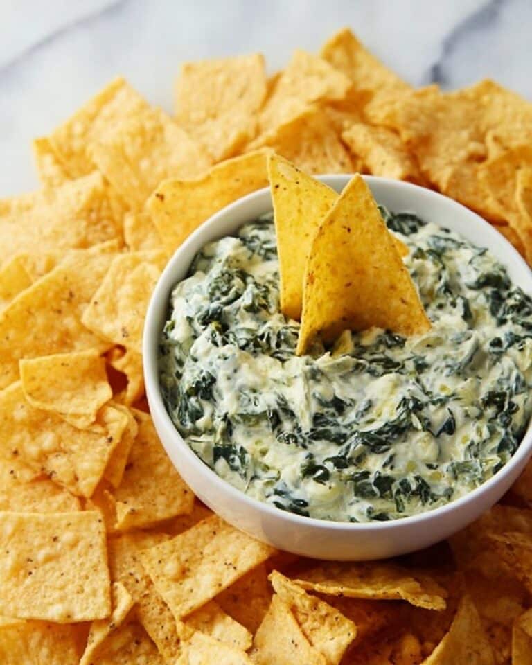 Easy Baked Feta Spinach Artichoke Dip Recipe