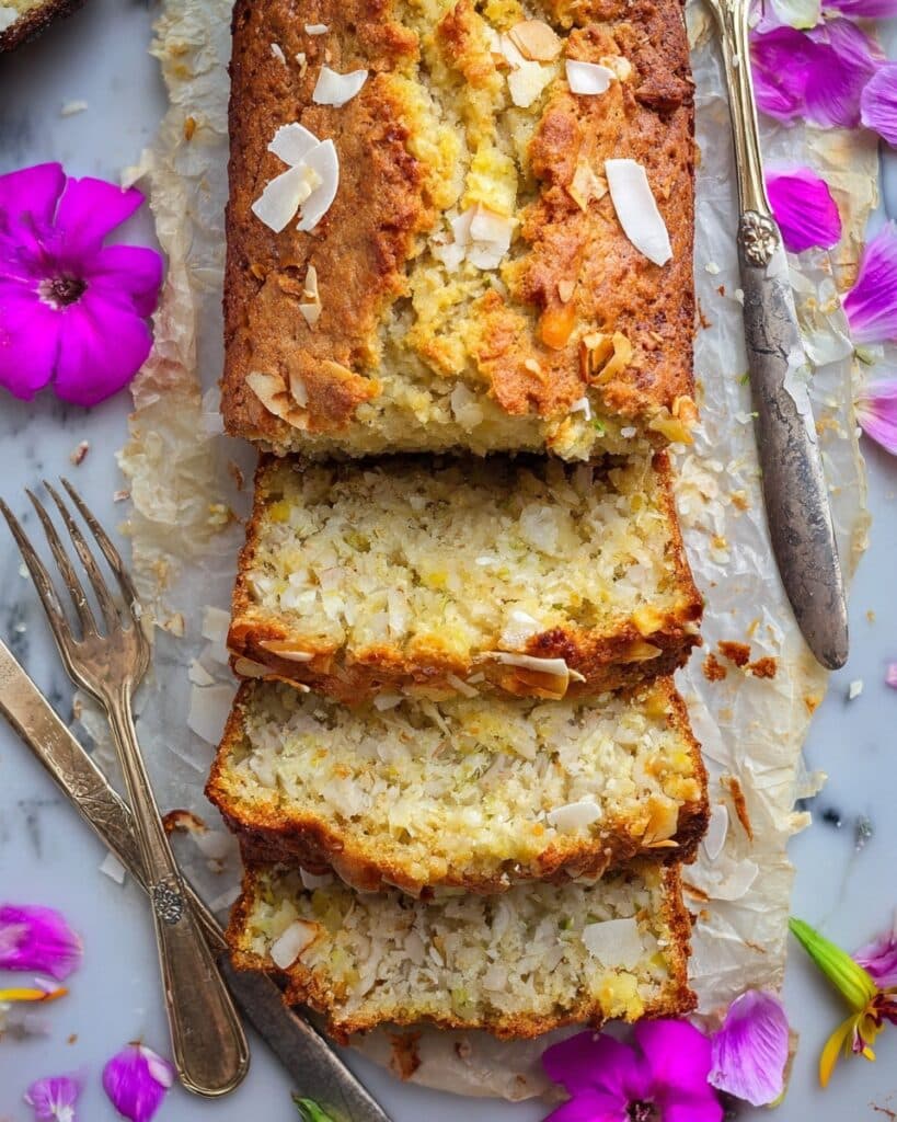 Hawaiian Banana Bread with Pineapple, Coconut & Macadamia Nuts Recipe