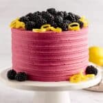 3 Layer Gluten Free Lemon Blackberry Cake Recipe