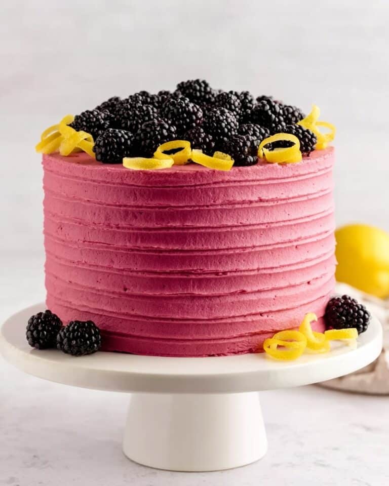 3 Layer Gluten Free Lemon Blackberry Cake Recipe