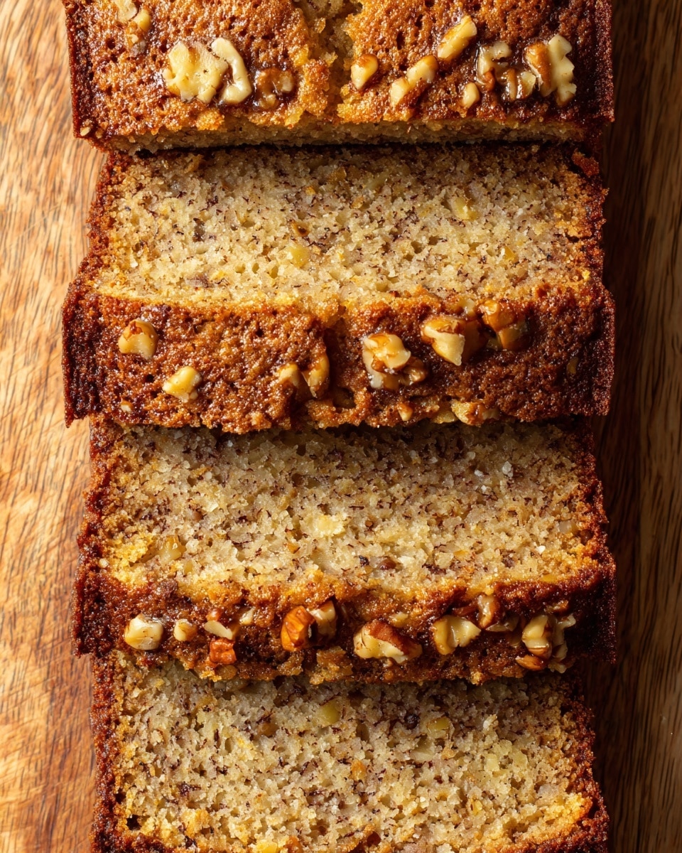 The image shows two pieces of moist looking cake with a coarse, crumbly texture and bits of nuts or fruit scattered throughout. The cake has a light golden-brown color inside with a darker brown crust. The top surface looks crunchy and uneven, with small chunks of nuts giving it a rough texture. The cake pieces are placed on a wooden surface, close up and showing the detailed texture of the crumb and crust. photo taken with an iphone --ar 4:5 --v 7