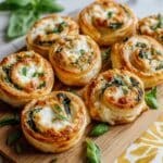 Spinach and Feta Puff Pastry Rolls Recipe