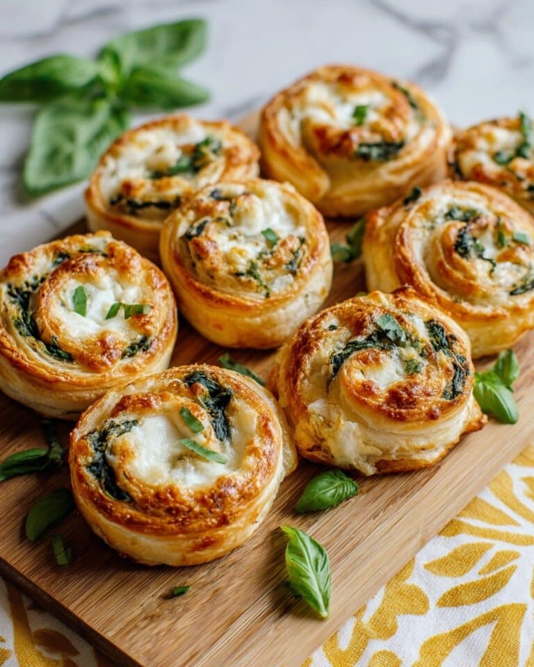 Spinach and Feta Puff Pastry Rolls Recipe