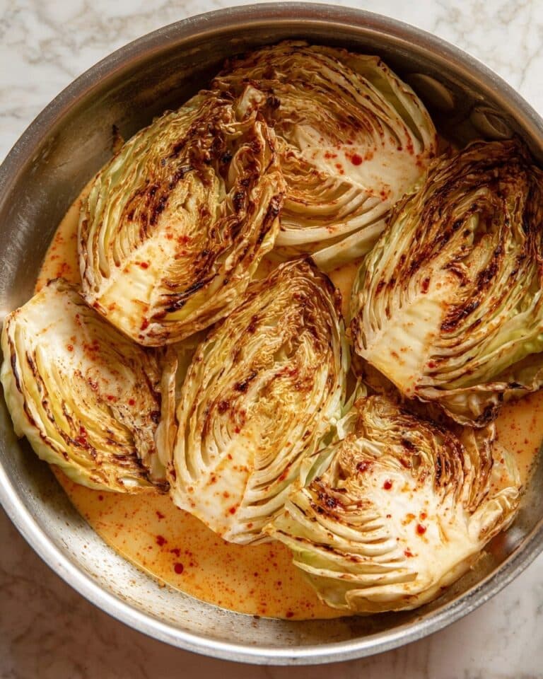 Dan Dan Charred Cabbage with Crispy Tofu and Sesame Sauce Recipe