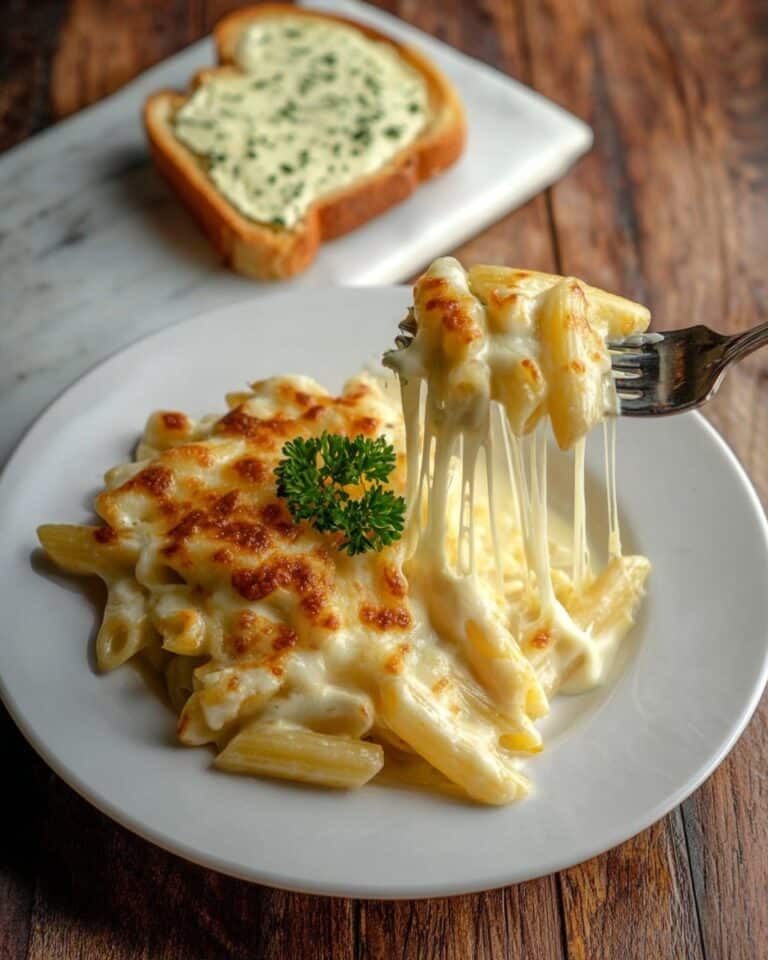 Cottage Cheese Alfredo Pasta Bake Recipe