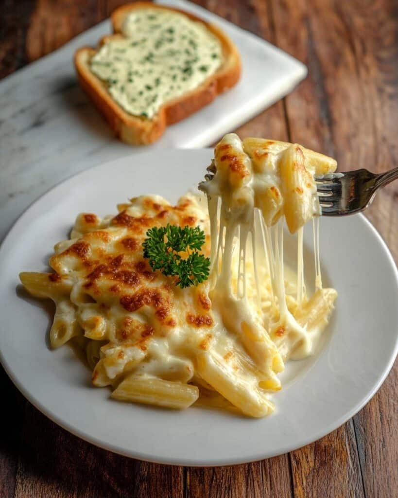 Cottage Cheese Alfredo Pasta Bake Recipe