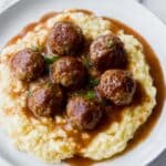 Salisbury Steak Meatballs with Mushroom Gravy Recipe