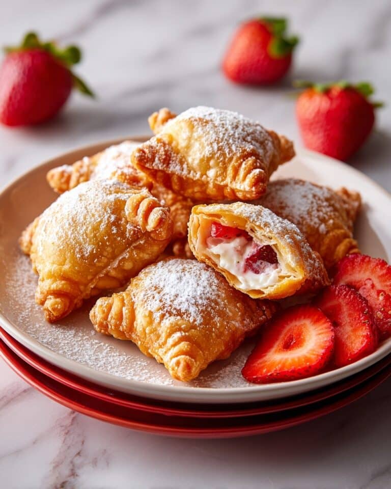 Air Fryer Strawberry Cheesecake Wontons Recipe