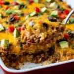 Taco Cauliflower Rice Casserole Recipe