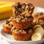 Peanut Butter Banana Baked Oatmeal Cups Recipe