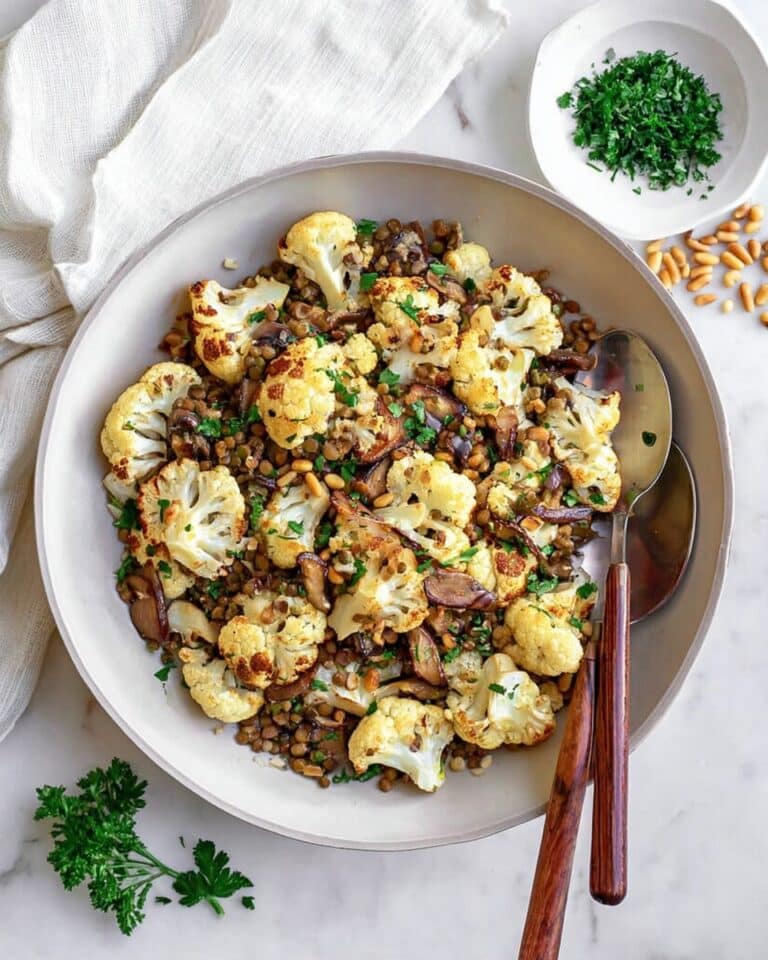 Cauliflower and Lentil Salad with Lemon-Tahini Dressing Recipe