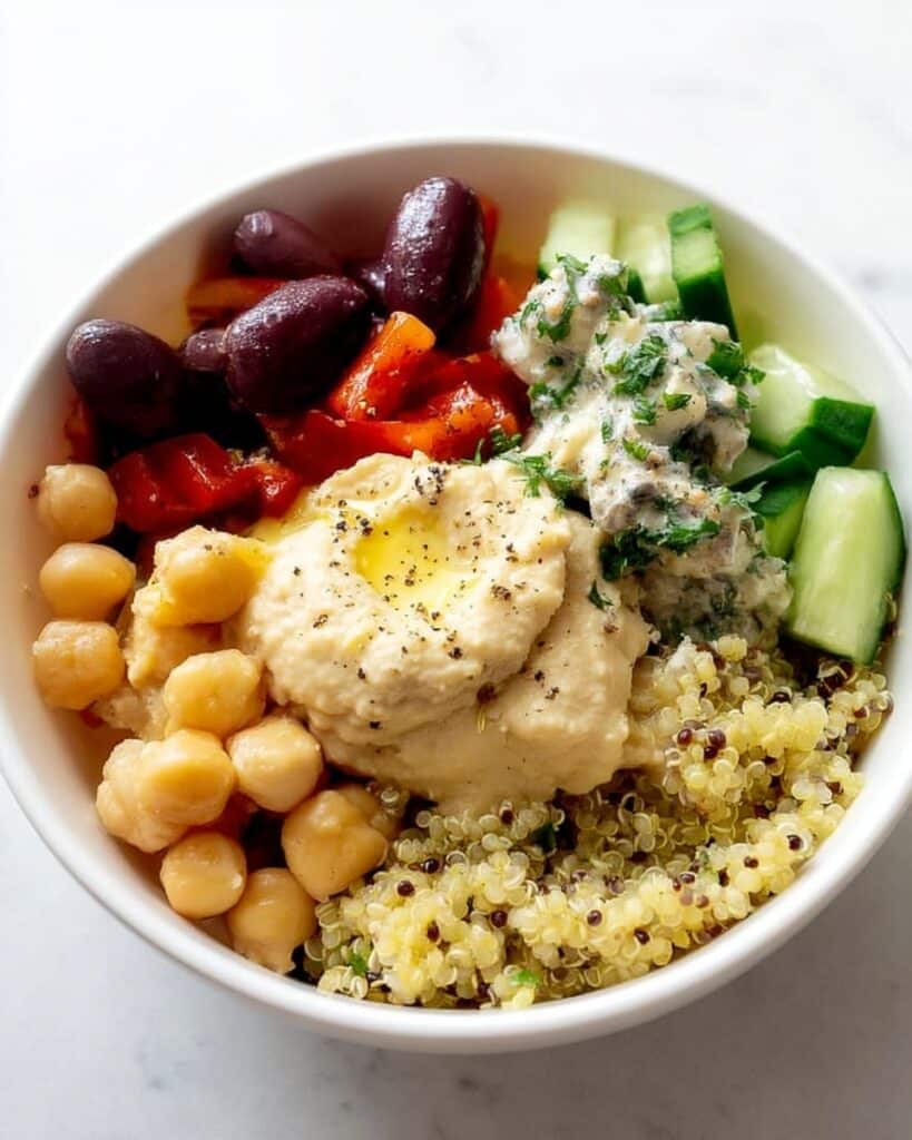 5-Minute Mediterranean Bowl – Healthy Lunch Meal Prep Recipe