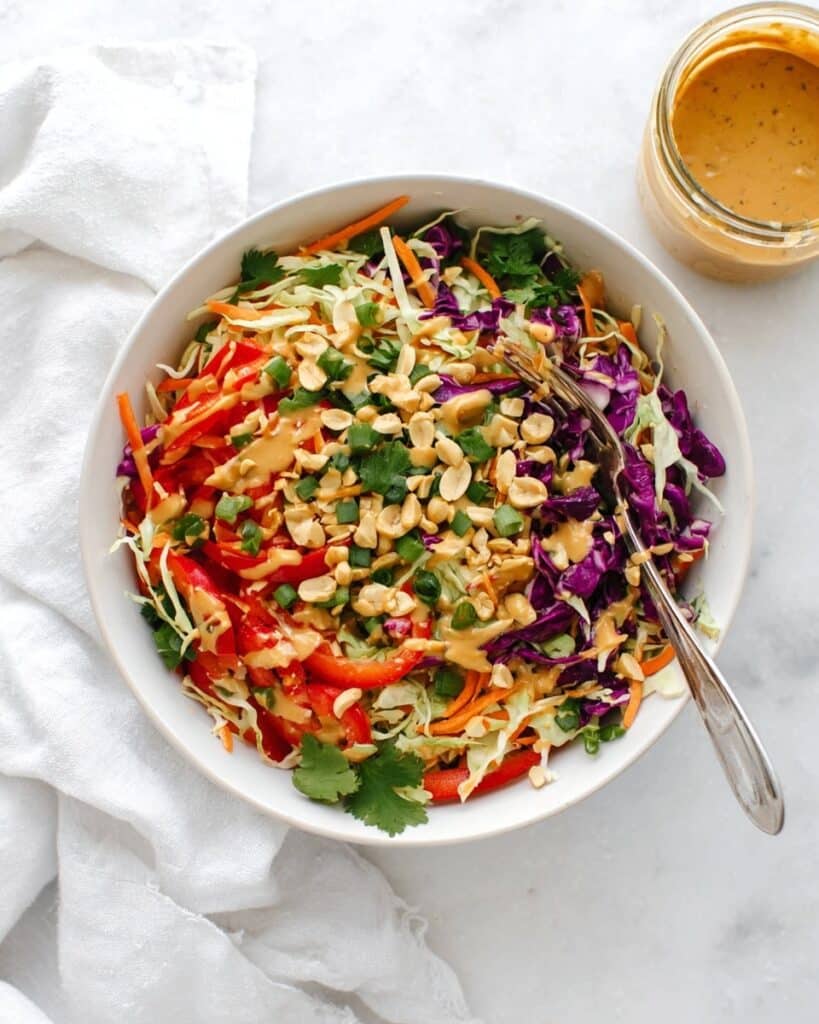 Thai Peanut Slaw (Paleo, Vegan) Recipe