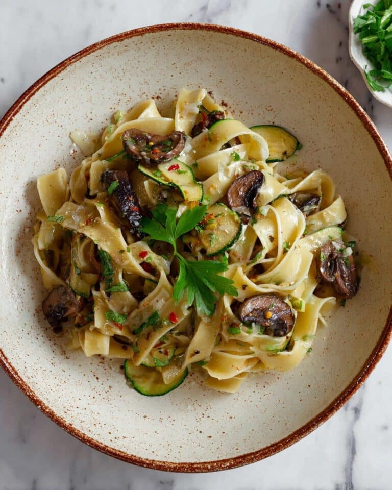Zucchini Mushroom Pasta Recipe