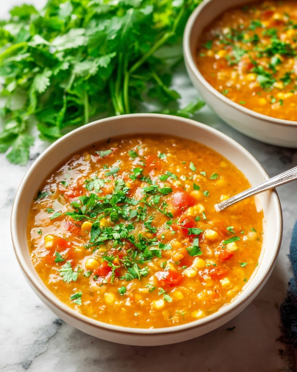 Red Lentil Corn Chowder: Cozy, Flavorful Vegan Soup