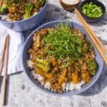 Healthy Ground Turkey Teriyaki Rice Bowl Recipe