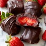 Frozen Chocolate Covered Strawberry Bites Recipe