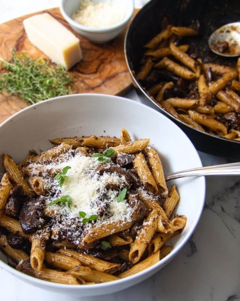 Creamy Balsamic Mushroom Pasta Recipe