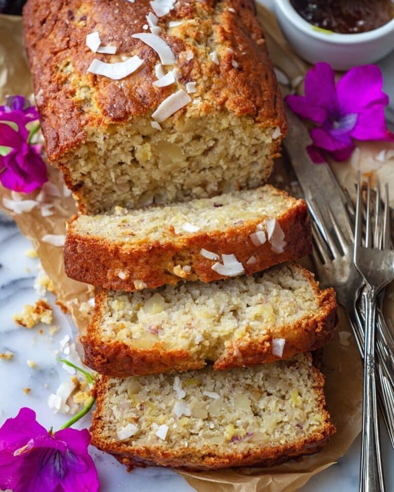 Hawaiian Banana Bread with Pineapple, Coconut & Macadamia Nuts Recipe