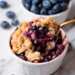 4-Ingredient Single-Serve Blueberry Cobbler (Vegan, Gluten-Free) Recipe