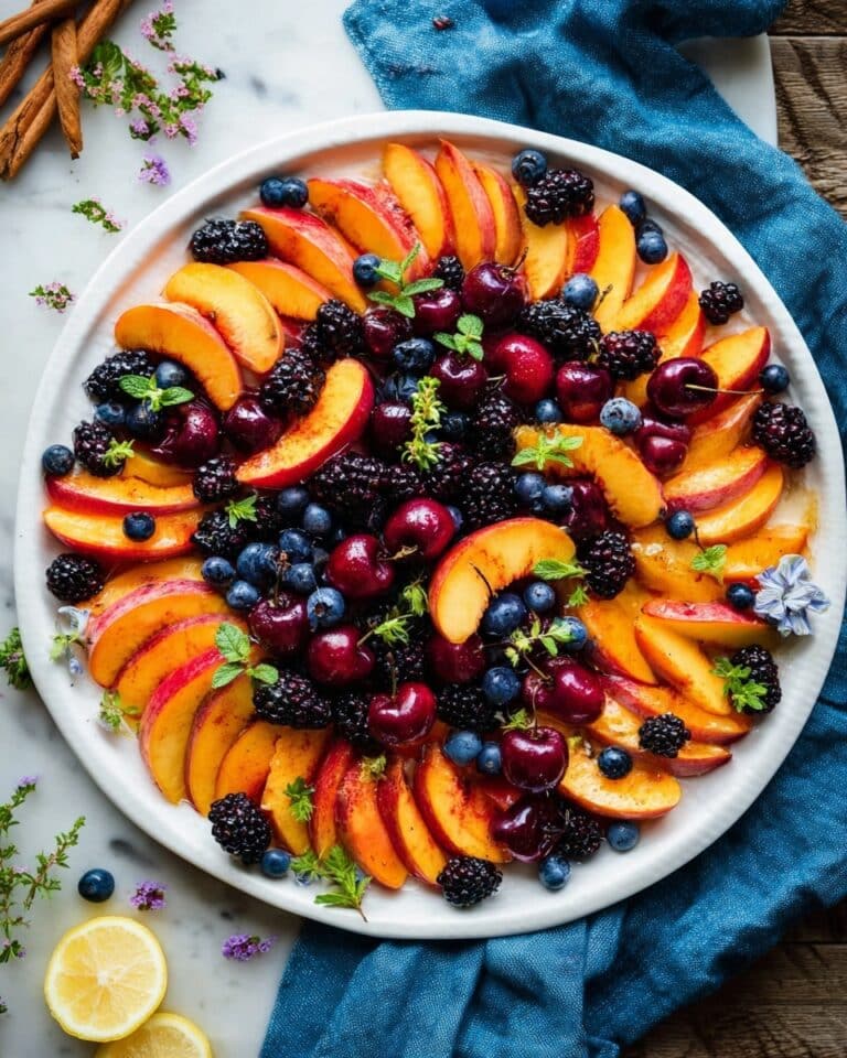 Summer Fruit Salad with Lemon Maple Thyme Dressing Recipe