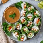 Vegan Green Summer Rolls with Peanut Sauce Recipe
