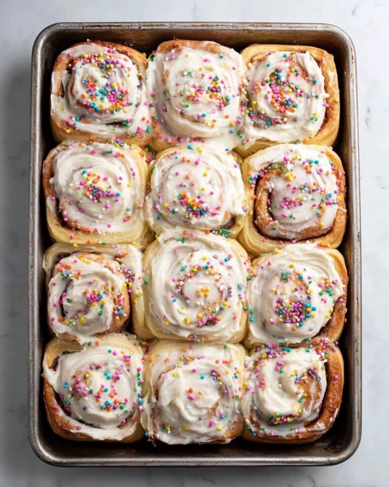 Funfetti Cinnamon Rolls with Cream Cheese Frosting Recipe