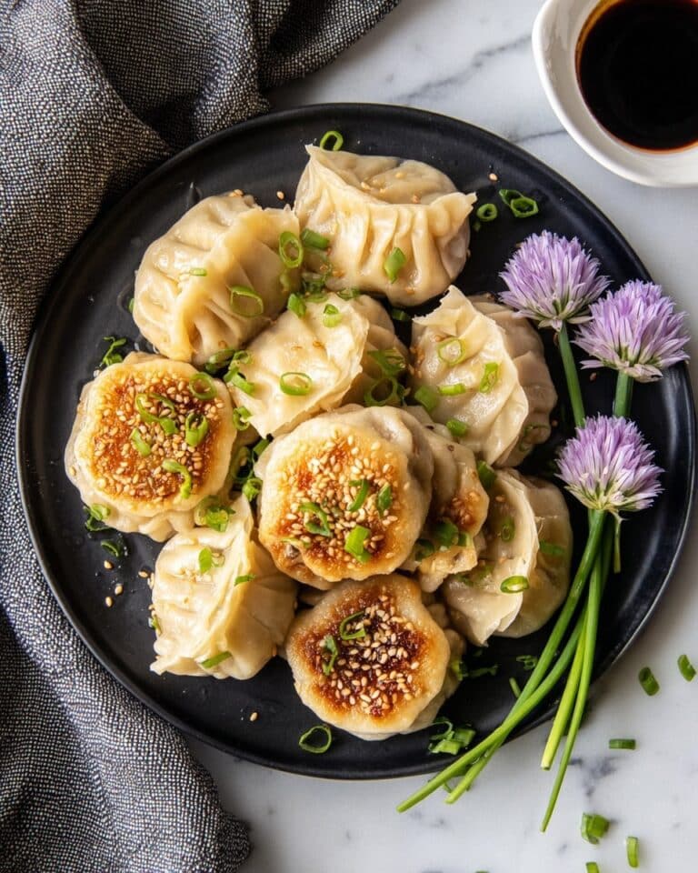 Mushroom Dumplings with Honey Teriyaki Dipping Sauce Recipe