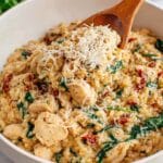 Slow Cooker Creamy Tuscan Chicken Orzo Recipe