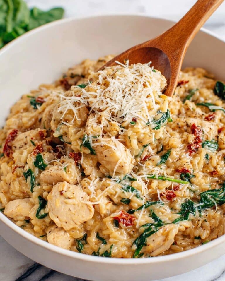Slow Cooker Creamy Tuscan Chicken Orzo Recipe