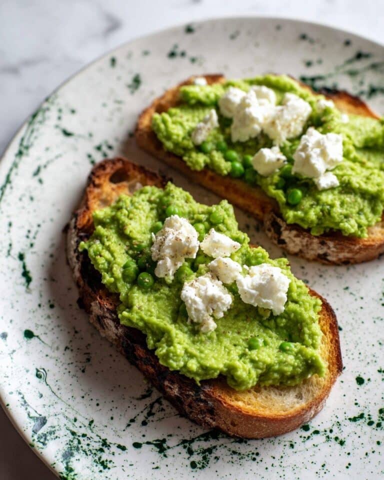 Pea Pesto and Goats’ Cheese Bruschetta Recipe