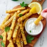 Chickpea Fries with Lemon Tahini Dip Recipe