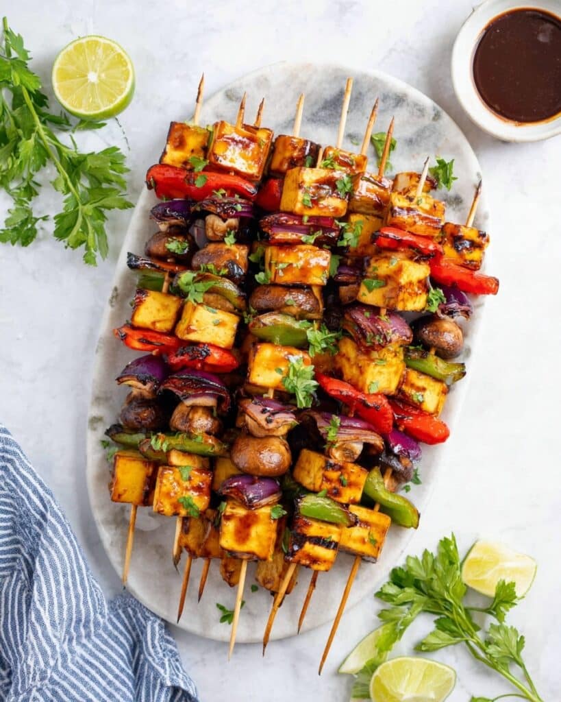Grilled Pineapple & Tofu Kebabs Recipe