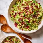 Shredded Brussels Sprouts Salad with Dates and Pomegranate Recipe