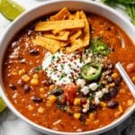 Vegan Lentil Tortilla Soup Recipe