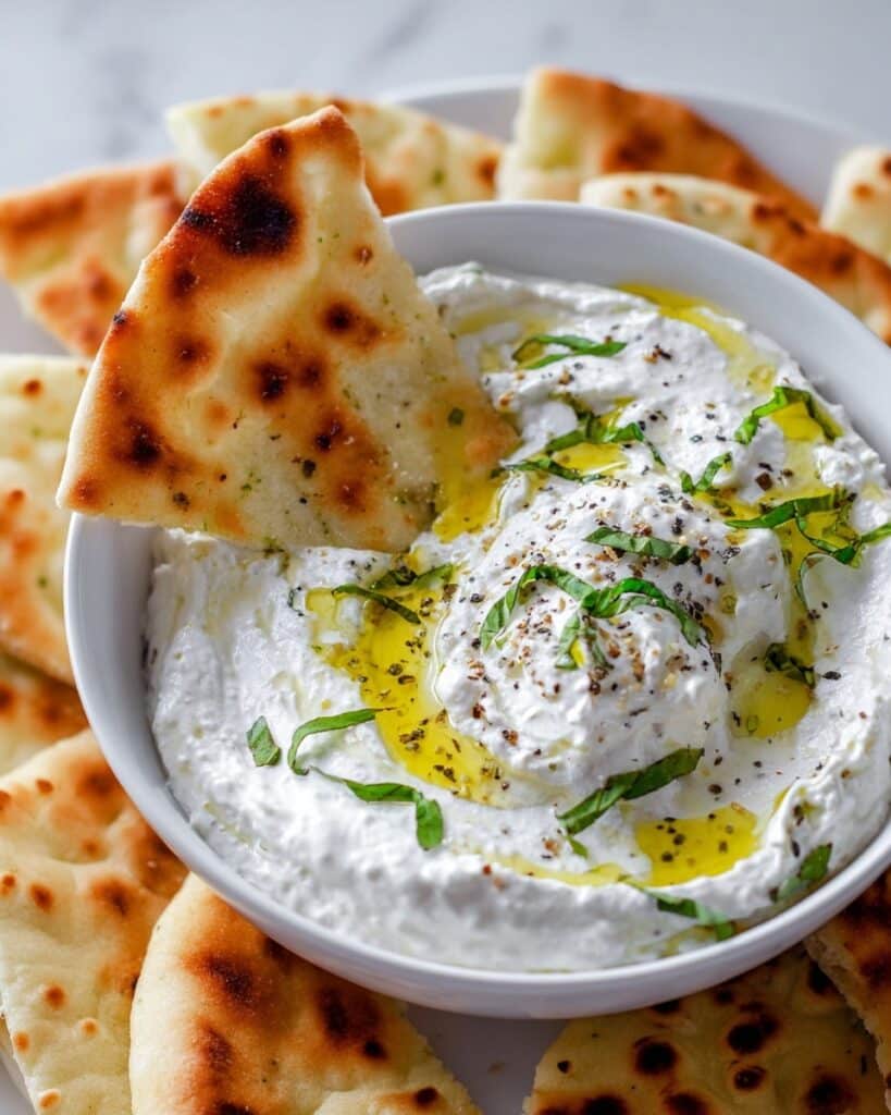 Whipped Feta Cheese Spread with Lemon and Garlic Recipe