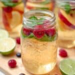 Green Tea Soda with Fresh Fruit and Mint Recipe